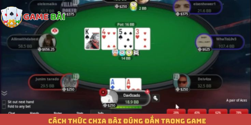 Cách thức chia bài đúng đắn trong game