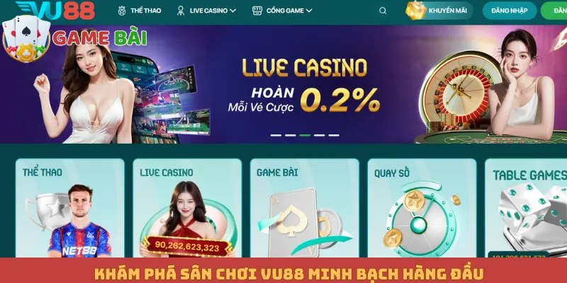 Khám phá sân chơi Vu88 minh bạch hàng đầu